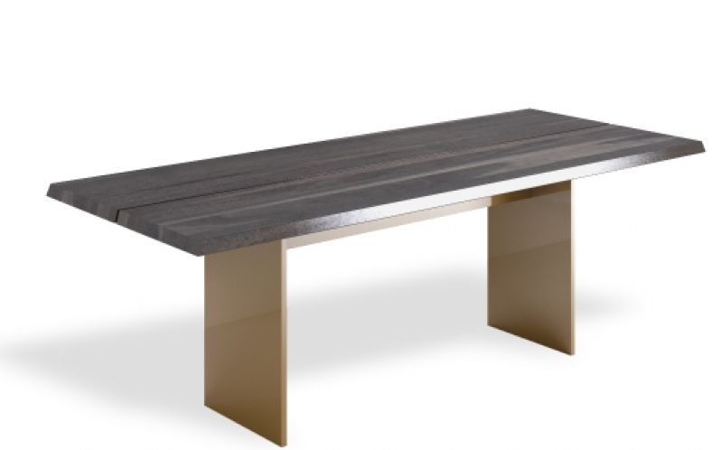 Natt Esstisch aus Holz mit goldfarbenen Beinen, moderner Küchentisch für Esszimmer.